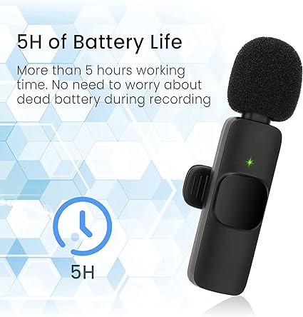 Mini Microphone Wireless Lavalier Réduction du Bruit pour Youtube,Tiktok Video,Vlog