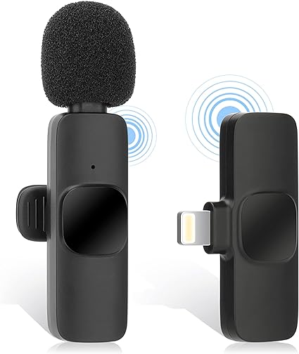 Mini Microphone Wireless Lavalier Réduction du Bruit pour Youtube,Tiktok Video,Vlog