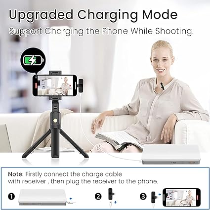Mini Microphone Wireless Lavalier Réduction du Bruit pour Youtube,Tiktok Video,Vlog