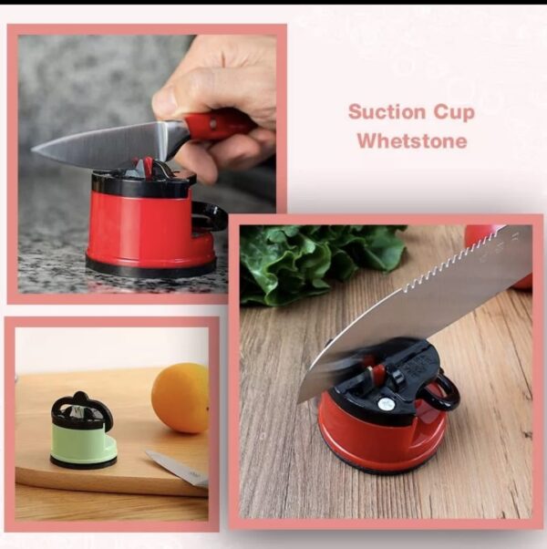 Aiguiseur de Couteaux avec Ventouse Rouge