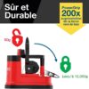 Aiguiseur de Couteaux avec Ventouse Rouge