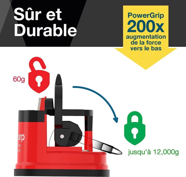 Aiguiseur de Couteaux avec Ventouse Rouge