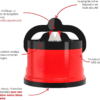 Aiguiseur de Couteaux avec Ventouse Rouge
