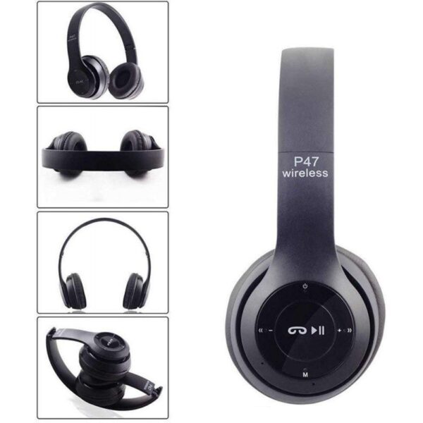 Casque Stéréo Sans Fil P47 Bluetooth - Noir