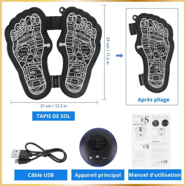 Tapis de Massage des Pieds EMS