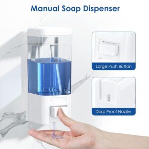 Distributeur de savon et gel mural - 1000ml - Transparent