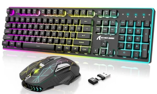 ATTACK SHARK T3  Clavier et Souris Sans Fil Gamer RGB