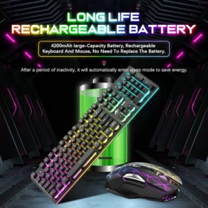 ATTACK SHARK T3  Clavier et Souris Sans Fil Gamer RGB