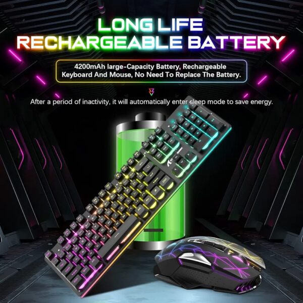 ATTACK SHARK T3  Clavier et Souris Sans Fil Gamer RGB
