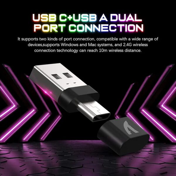ATTACK SHARK T3  Clavier et Souris Sans Fil Gamer RGB