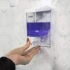 Distributeur de savon et gel mural - 1000ml - Transparent