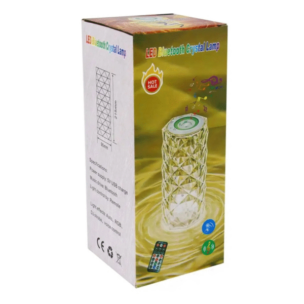 Lampe Musicale en Cristal LED avec Bluetooth & haut-parleur