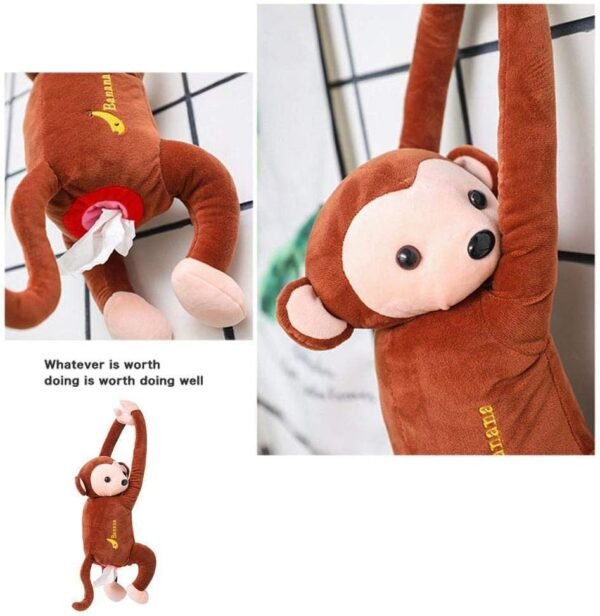 Peluche Singe Boîte À Mouchoirs De Voiture