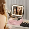 Trousse de Maquillage avec Miroir à Luminosité