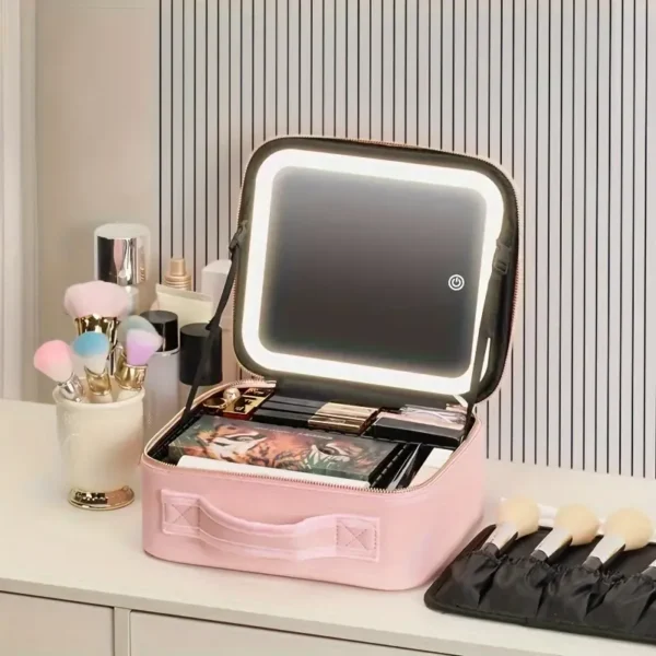Trousse de Maquillage avec Miroir à Luminosité